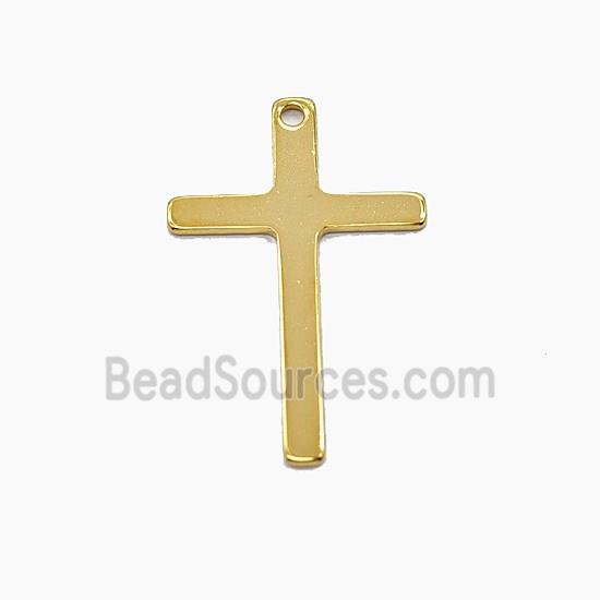 Stainless Steel Cross Pendant Gold Plated