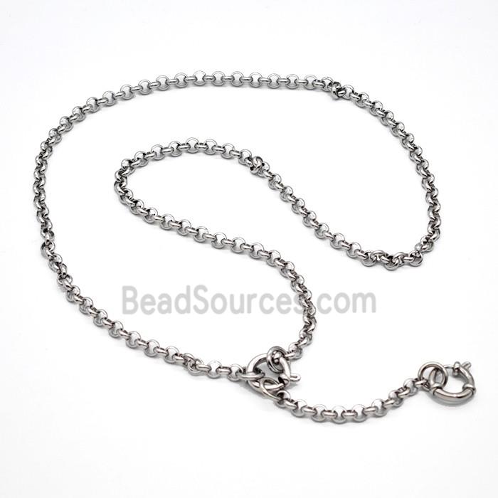 Raw Stainless Steel Necklace Chain