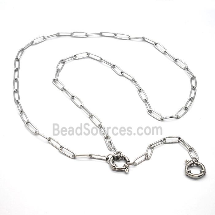 Raw Stainless Steel Necklace Chain