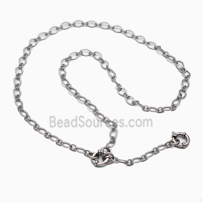 Raw Stainless Steel Necklace Chain