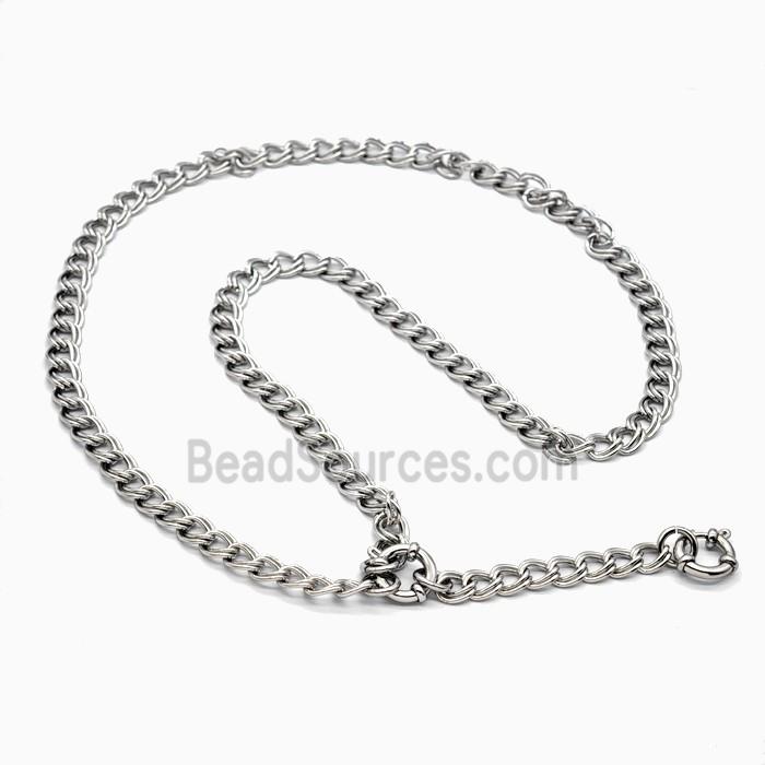 Raw Stainless Steel Necklace Chain