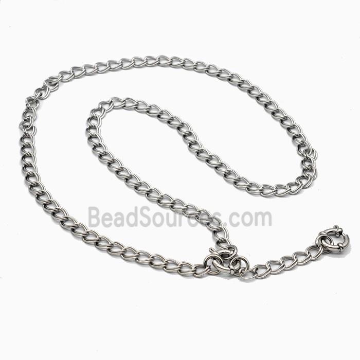 Raw Stainless Steel Necklace Chain