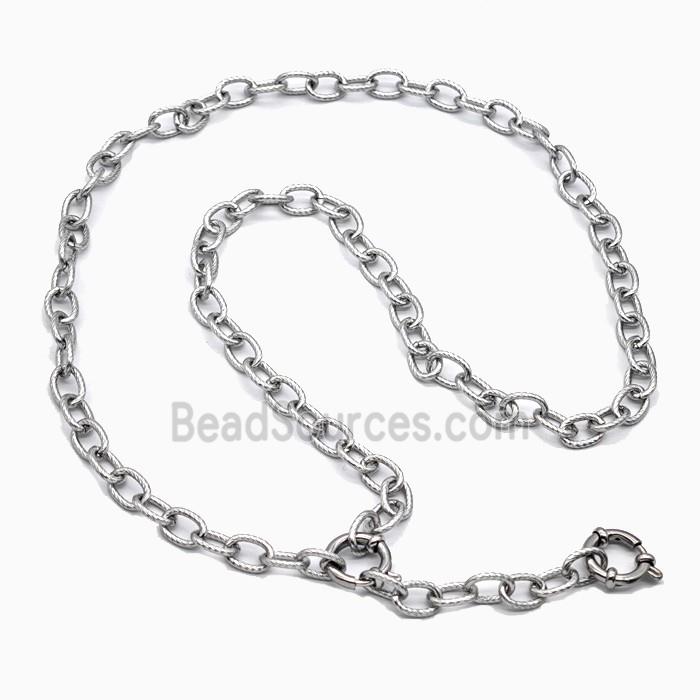 Raw Stainless Steel Necklace Chain