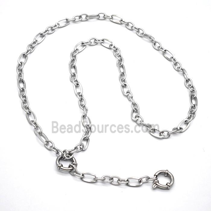 Raw Stainless Steel Necklace Chain