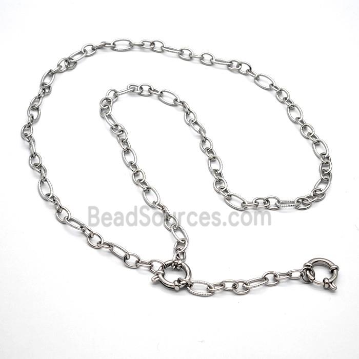 Raw Stainless Steel Necklace Chain