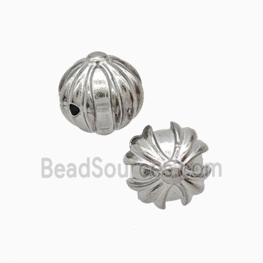Raw Stainless Steel Round Beads