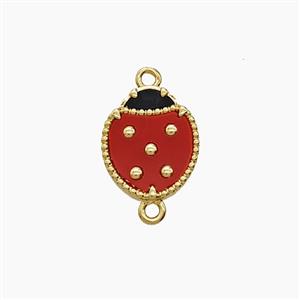 Copper Pendant Pave Zircon, Gold Plated, approx 10-12mm