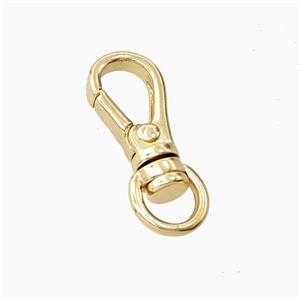Copper Carabiner Clasp Gold Plated, approx 9.5-25mm
