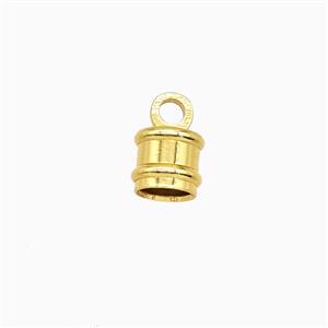 Copper Tassel Bail Gold Plated, approx 5-6mm, 4mm hole