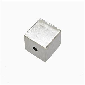 Copper Cube Beads Platinum Plated, approx 12x12x12mm