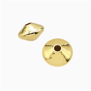 Copper Bead Pave Zircon, Gold Plated, approx 10mm