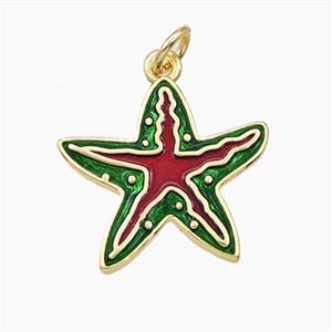 Enamel Copper Pendant, Gold Plated, approx 18.5mm