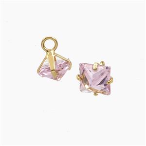 Cubic Zirconia Diamond Pendant, approx 7-8mm