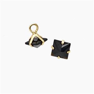 Black Cubic Zirconia Diamond Pendant, approx 6-7mm