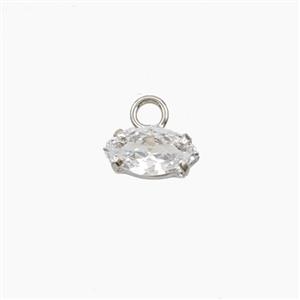 Cubic Zirconia Eye Pendant, approx 4x8mm