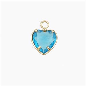 Cubic Zirconia Heart Pendant, approx 7mm
