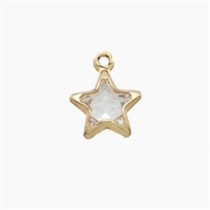 Cubic Zirconia Star Pendant, approx 8mm