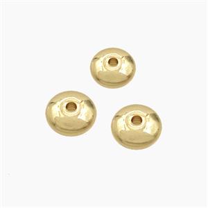 Copper Rondelle Beads Smooth Gold Plated, approx 4x7.5mm