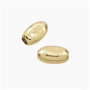 Copper Rice Beads Hammered Gold Plated, approx 6-10mm