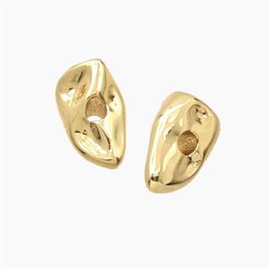 Copper Beads Gold Plated, approx 7-12mm