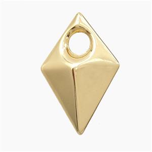 Copper Diamond Pendant Gold Plated, approx 20-30mm