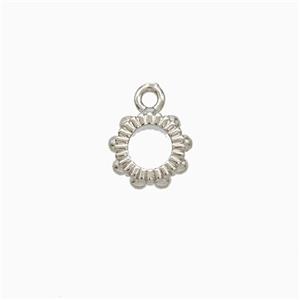 Copper Bail Platinum Plated, approx 8mm