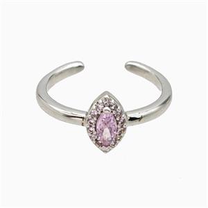 Copper Ring Pave Zircon, Gold Plated, approx 6-9.5mm, 18mm dia