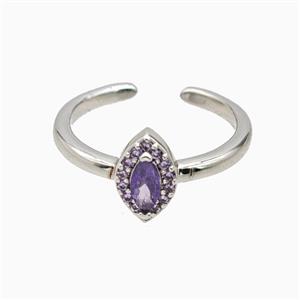 Copper Ring Pave Zircon, Gold Plated, approx 6-9.5mm, 18mm dia