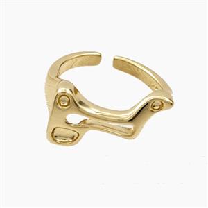 Copper Rings Gold Plated, approx 11-19mm, 18mm dia