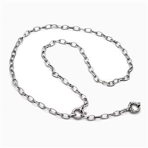 Raw Stainless Steel Necklace Chain, approx 5-8mm, 54cm length