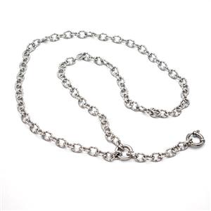 Raw Stainless Steel Necklace Chain, approx 6mm, 55cm length