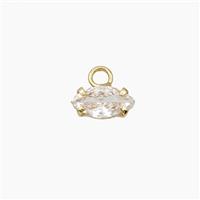 Cubic Zirconia Eye Pendant, approx 4x8mm