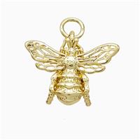 Copper Honeybee Pendant Gold Plated, approx 13-18mm