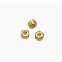 Copper Rondelle Spacer Beads Smooth Gold Plated, approx 3.5mm