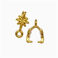Stainless Steel Bail Gold Plated, approx 8-10mm
