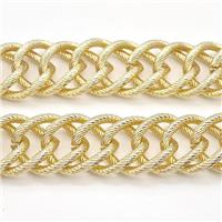 216 Stainless Steel Chain Gold Plated, approx 16-18mm